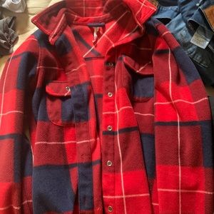 Rip curl red and blue plaid
